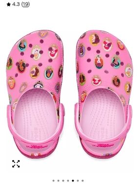 Disney Pink Princess Print CROCS- nwt